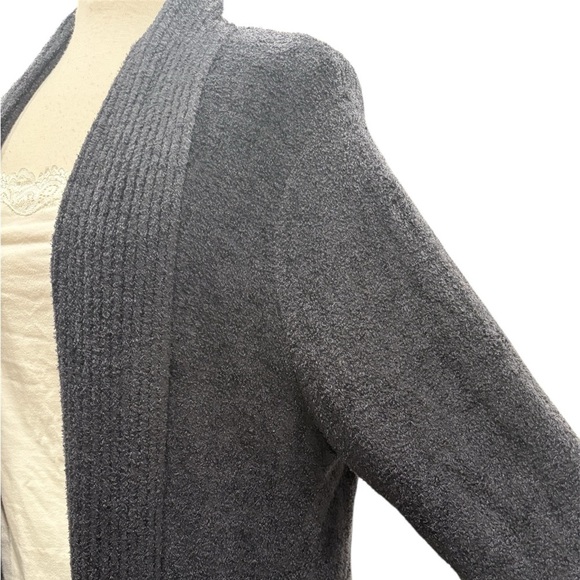 Barefoot Dreams Black Montecito Cozychic Lite Long Cardigan | Size 2X - Picture 4 of 12